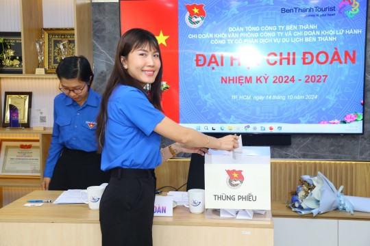 ĐẠI HỘI CHI ĐOÀN KHỐI LỮ HÀNH BENTHANH TOURIST, NHIỆM KỲ 2024 - 2027: TINH THẦN XUNG KÍCH, SÁNG TẠO TIẾP BƯỚC